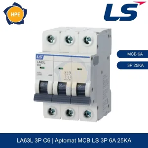 LA63L 3P 6A | Aptomat MCB 3P 6A 25kA LS