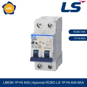 LB63N 1P+N 40A | Aptomat chống giật RCBO 1P+N 40A 6kA LS