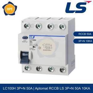 LC100H 3P+N 50A | Aptomat chống giật RCCB 3P+N 50A 10kA LS