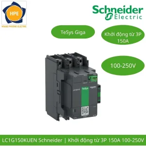 LC1G150KUEN Schneider – Contactor TeSys Giga 150A 3P Cuộn Hút 100-250VAC/DC