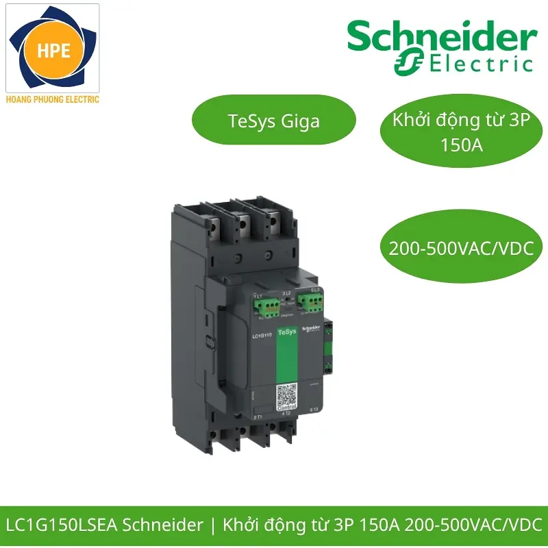LC1G150LSEA Schneider – Contactor TeSys Giga 150A Hiệu Suất Cao