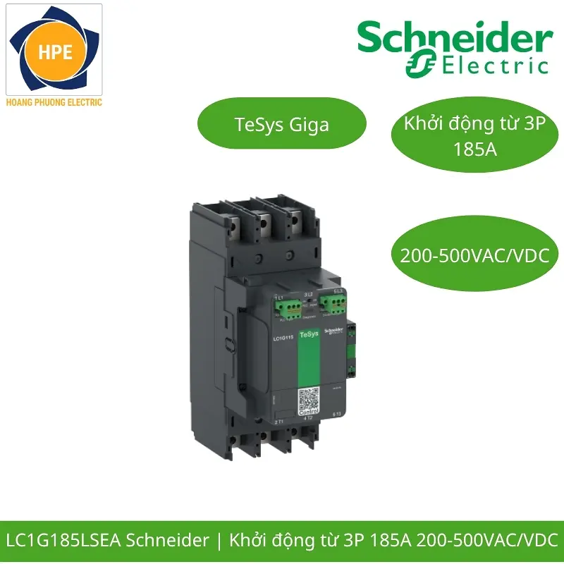 LC1G185LSEA Schneider – Contactor TeSys Giga 185A Hiệu Suất Cao