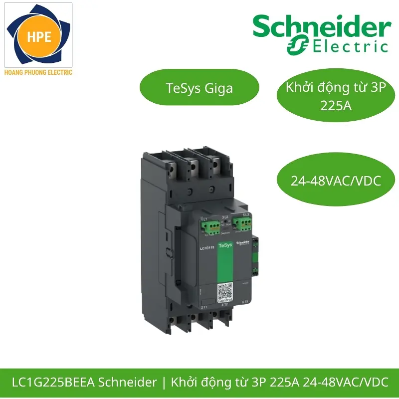 LC1G225BEEA Schneider – Contactor Công Suất Lớn Cho Hệ Thống Công Nghiệp