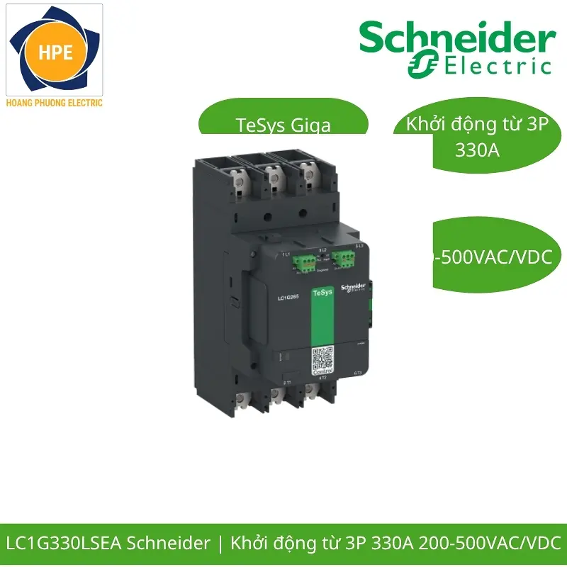 LC1G330LSEA Schneider – Contactor TeSys Giga 330A Hiệu Suất Cao