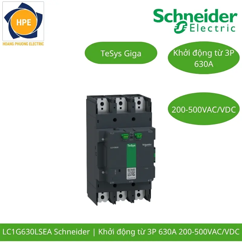 LC1G630LSEA Schneider – Contactor TeSys Giga 630A Hiệu Suất Cao