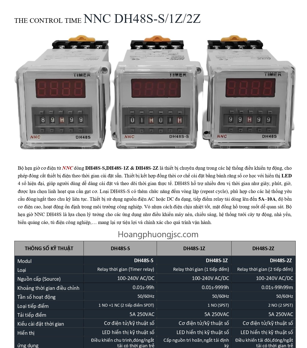 Relay thời gian luân phiên NNC DH48S-S / DH48S-1Z / DH48S-2Z