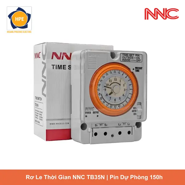 Rơ Le Thời Gian NNC TB35N Bộ Hẹn Giờ Cơ 24h Pin Dự Phòng 150h
