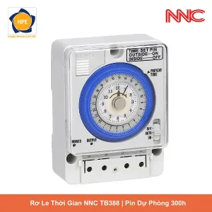 Rơ Le Thời Gian NNC TB388 Bộ Hẹn Giờ Cơ 24h Có Pin Dự Phòng 300h