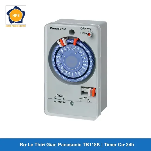 Rơ Le Thời Gian Panasonic TB118K Timer Cơ 24h