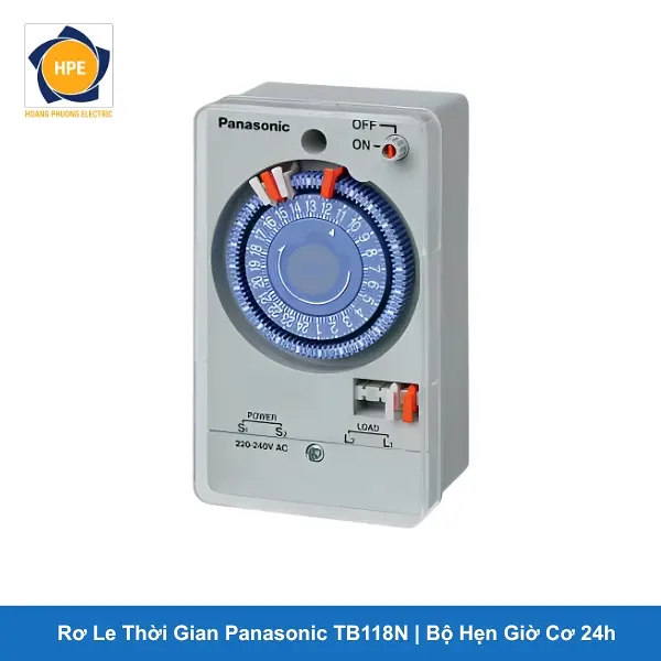 Rơ Le Thời Gian Panasonic TB118N Bộ Hẹn Giờ Cơ 24h