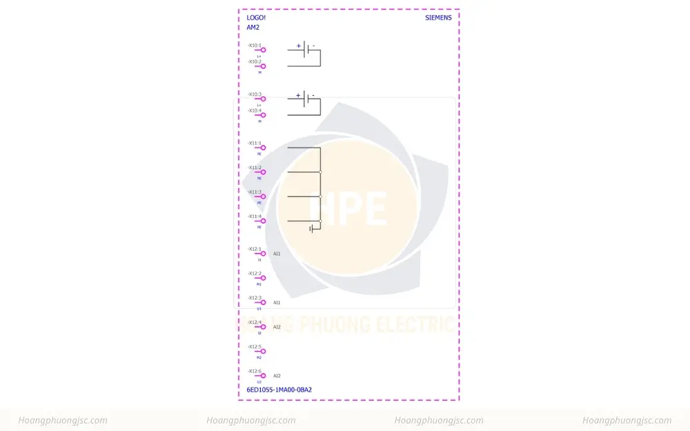 Sơ đồ đấu nối Siemens Simatic 6ED1055-1MA00-0BA2