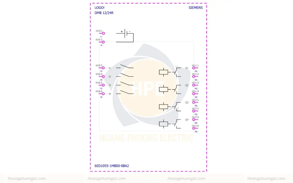 Sơ đồ đấu nối Siemens Simatic 6ED1055-1MB00-0BA2