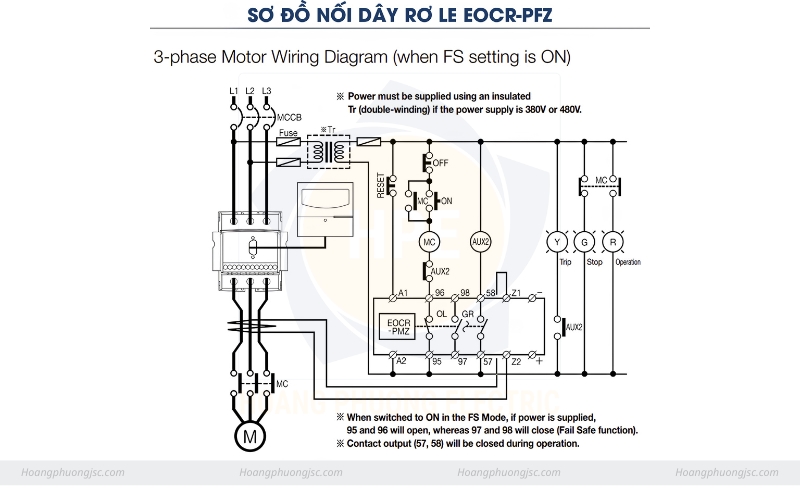 Sơ đồ đấu nối rơ le điện rử EOCR-PEZ Schneider Sơ đồ đấu nối rơ le điện rử EOCR-PEZ Schneider