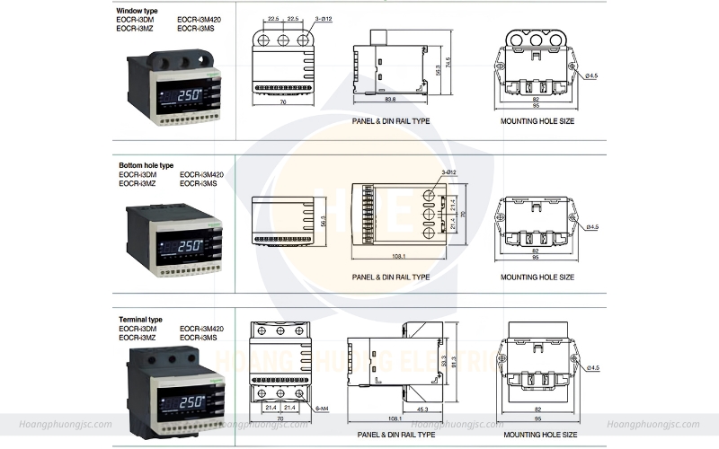 Kích thước rơ le điện rử iFDM-WRDUWZ Schneider