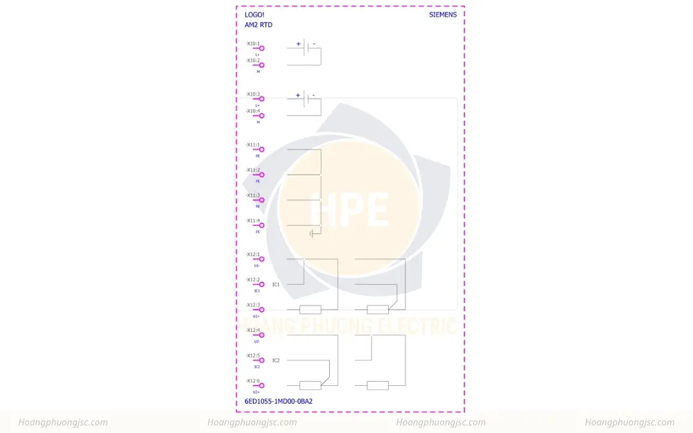 Sơ đồ nối dây Siemens Simatic 6ED1055-1MB00-0BA2