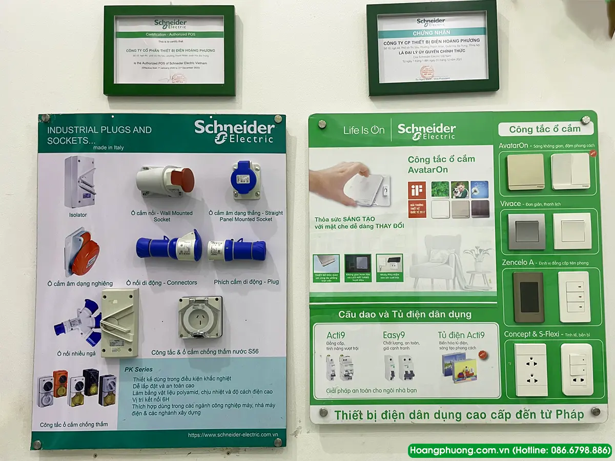 Phân phối Công tắc ổ cắm Schneider chính hãng tại Việt Nam