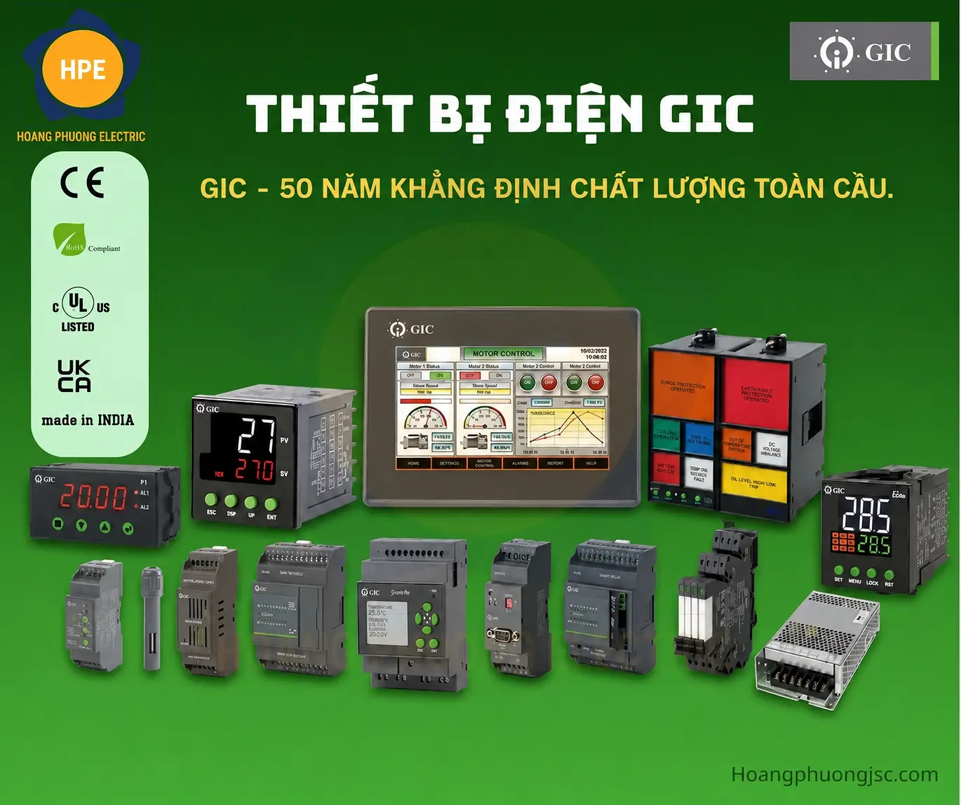 Thiết bị điện GIC Ấn Độ chính hãng tại Việt Nam – Giải pháp điều khiển và tự động hóa công nghiệp toàn diện