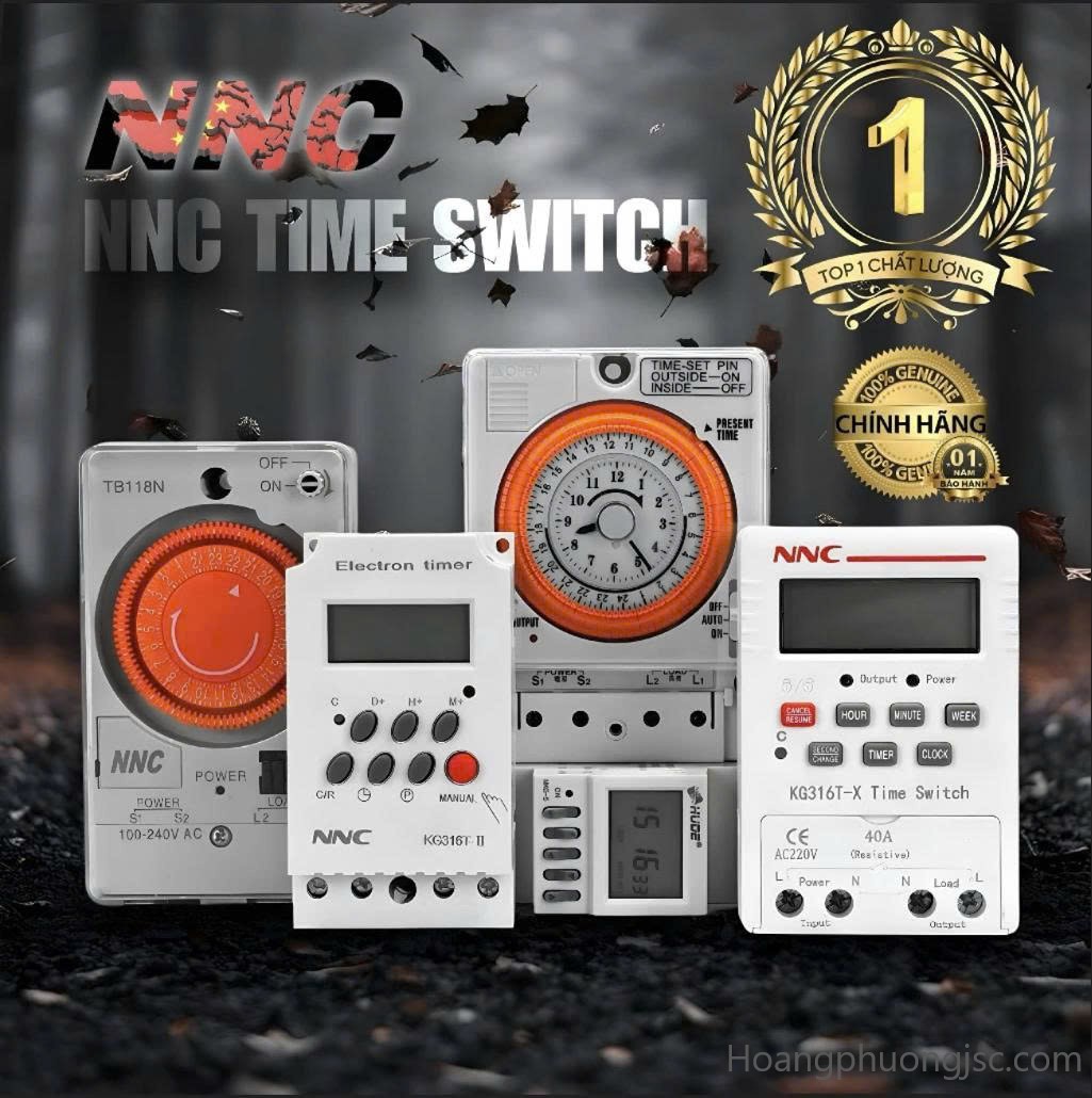 Time 24h NNC chính hãng, rơ le thời gian NNC KG316T-X, KG316T-II, NKG-5, TB35N, TB118N giúp tự động bật tắt thiết bị điện, tiết kiệm điện năng hiệu quả.