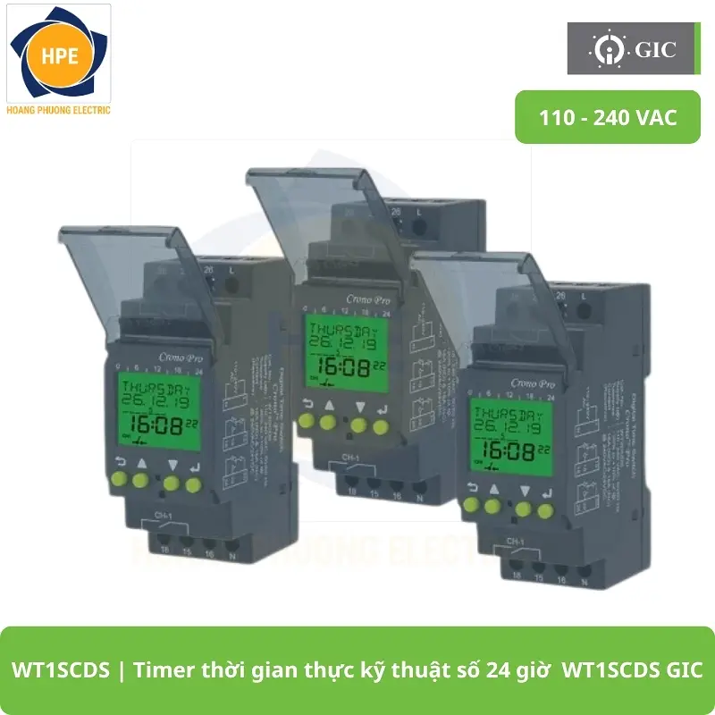 WT1SCDS Timer thời gian thực kỹ thuật số 24 giờ WT1SCDS GIC