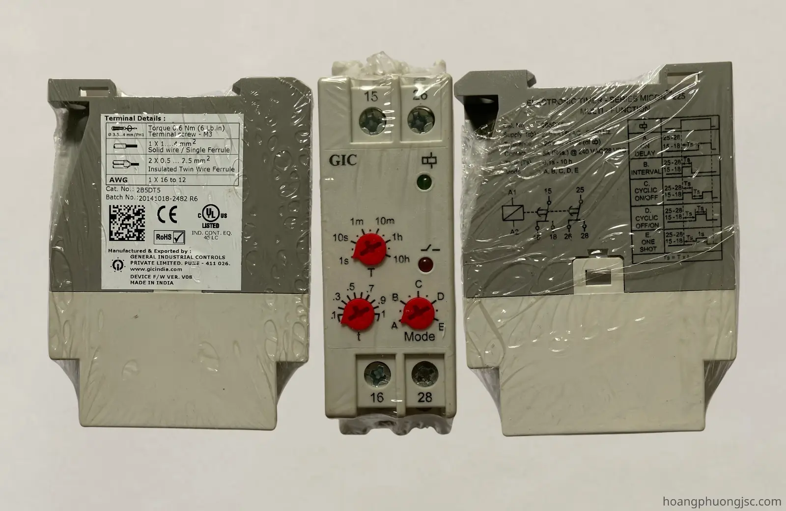 2B5DT5 GIC | Rơ le cài đặt thời gian GIC 24 – 240 VAC/DC