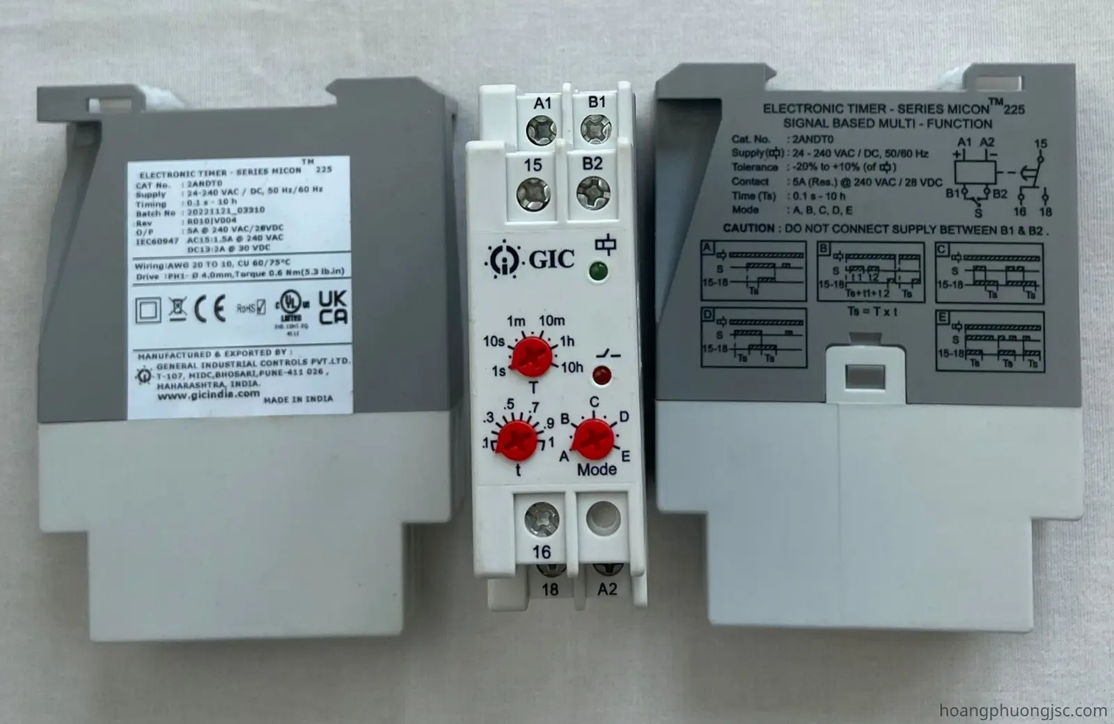 2ANDT0 GIC | Rơ le cài đặt thời gian GIC 24 – 240 VAC/DC