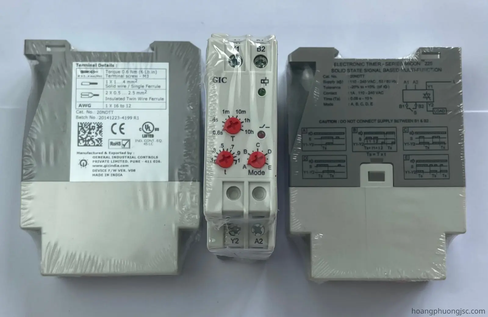 20NDTT GIC | Rơ le cài đặt thời gian GIC 110 – 240 VAC