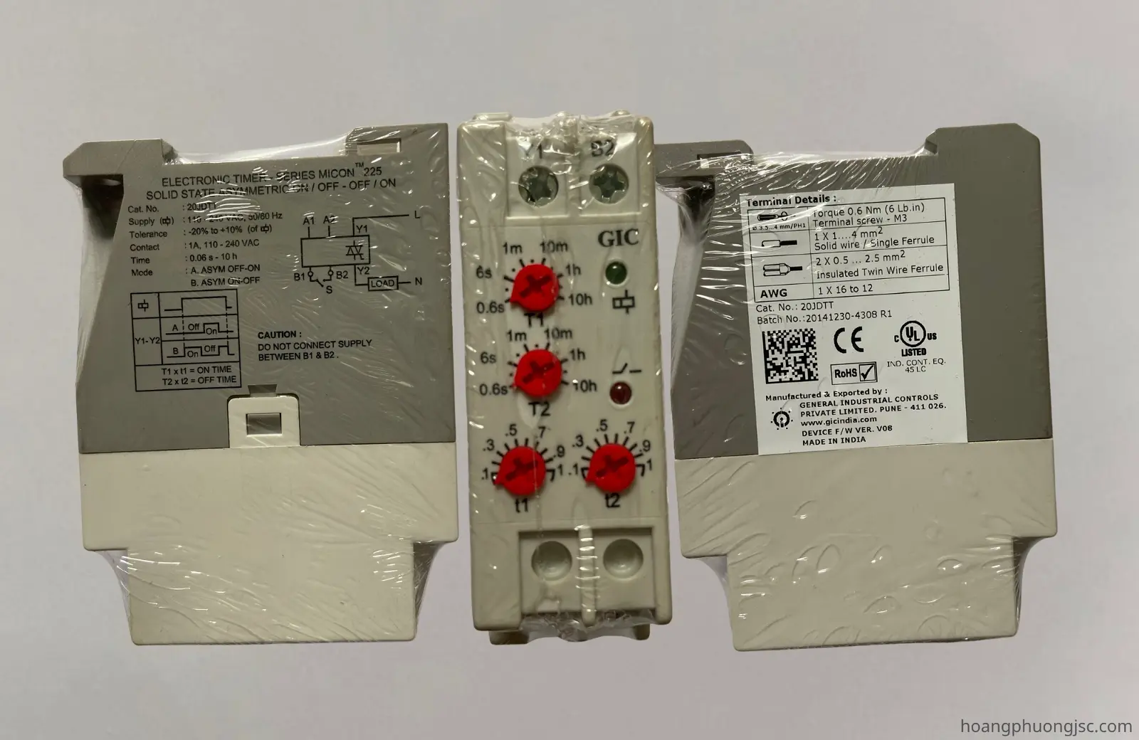 20JDTT GIC | Rơ le cài đặt thời gian GIC 110 – 240 VAC