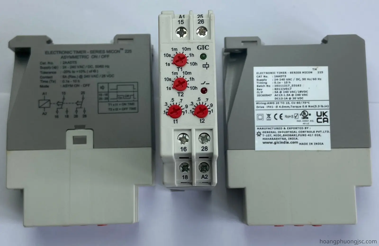 2AADT5 GIC | Rơ le cài đặt thời gian GIC 24 – 240 VAC/DC