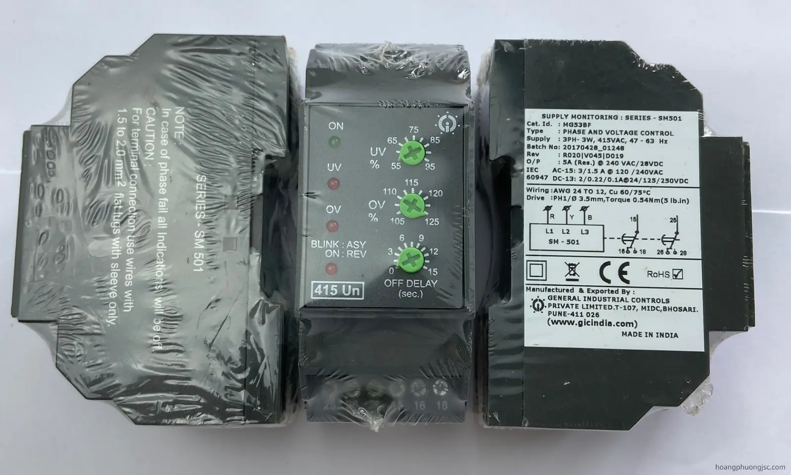 MG53BF GIC | Rơ le bảo vệ pha GIC 415VAC