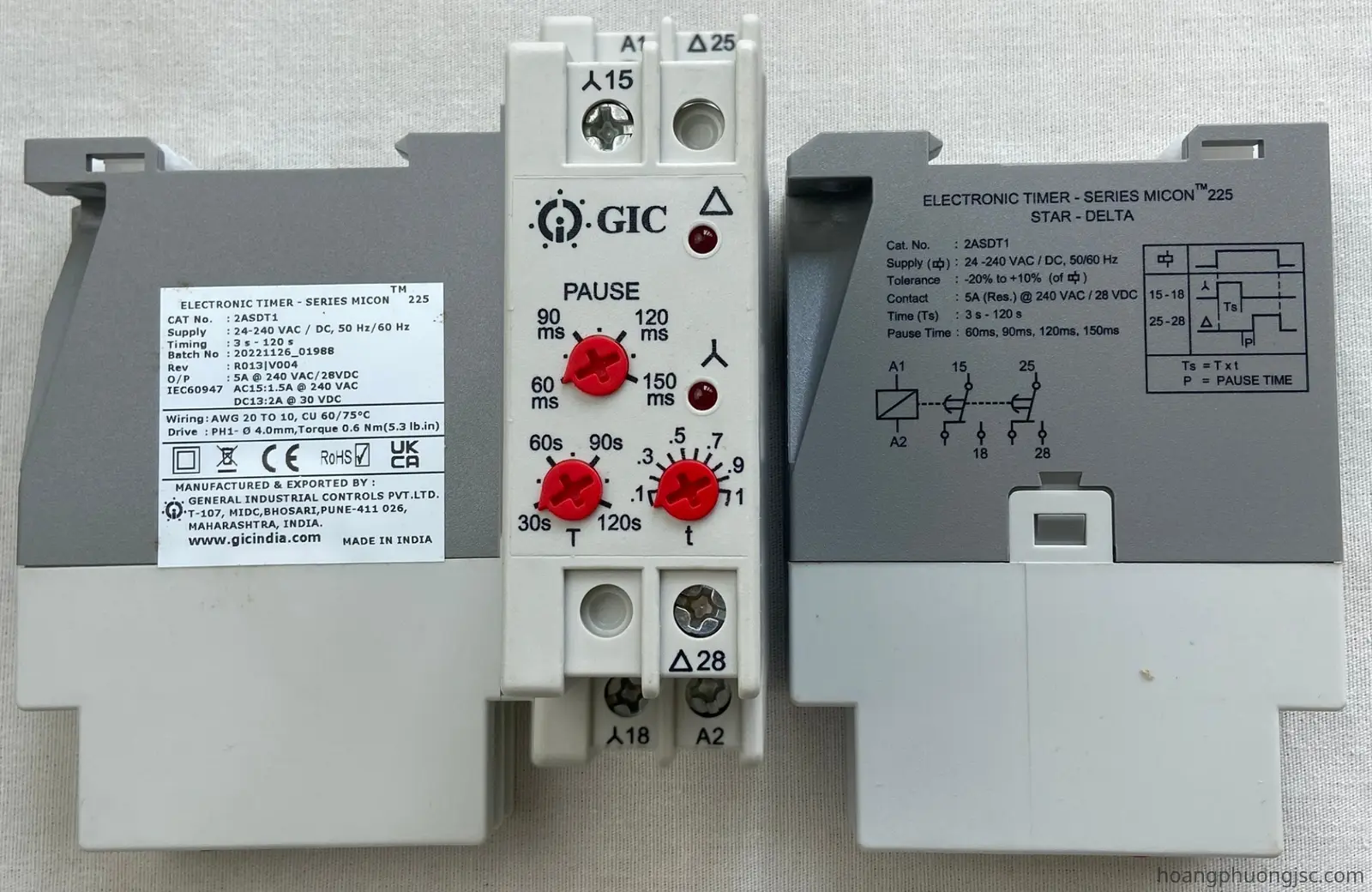 2ASDT1 GIC | Rơ le cài đặt thời gian GIC 24 – 240 VAC/DC
