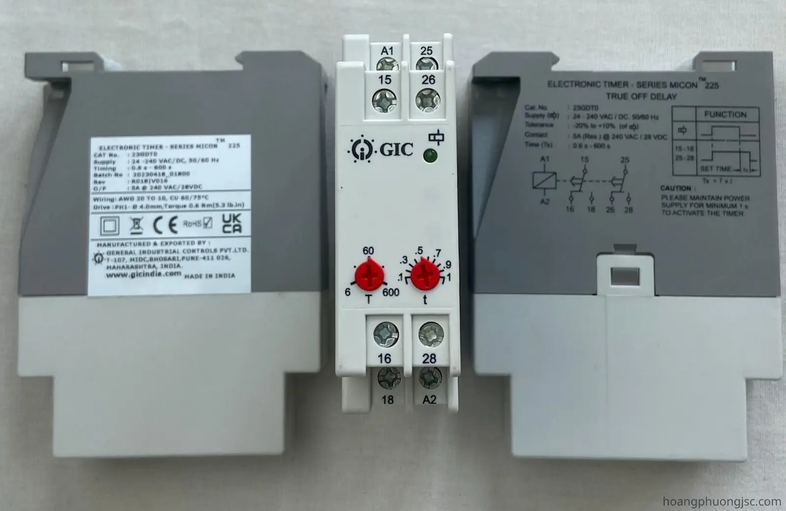 23GDT0 GIC | Rơ le cài đặt thời gian GIC 24 – 240 VAC/DC