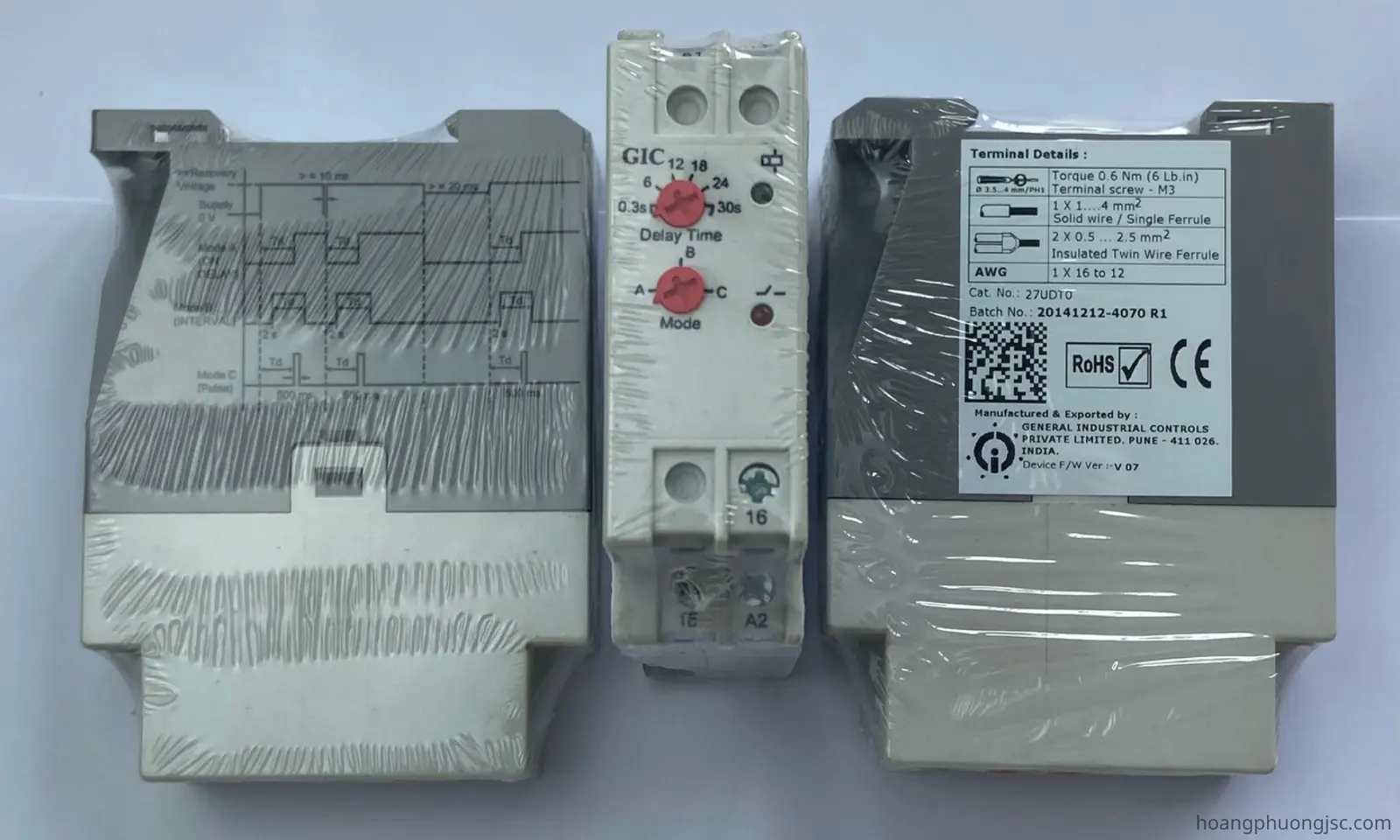 27UDT0 GIC | Rơ le cài đặt thời gian GIC 240 VAC