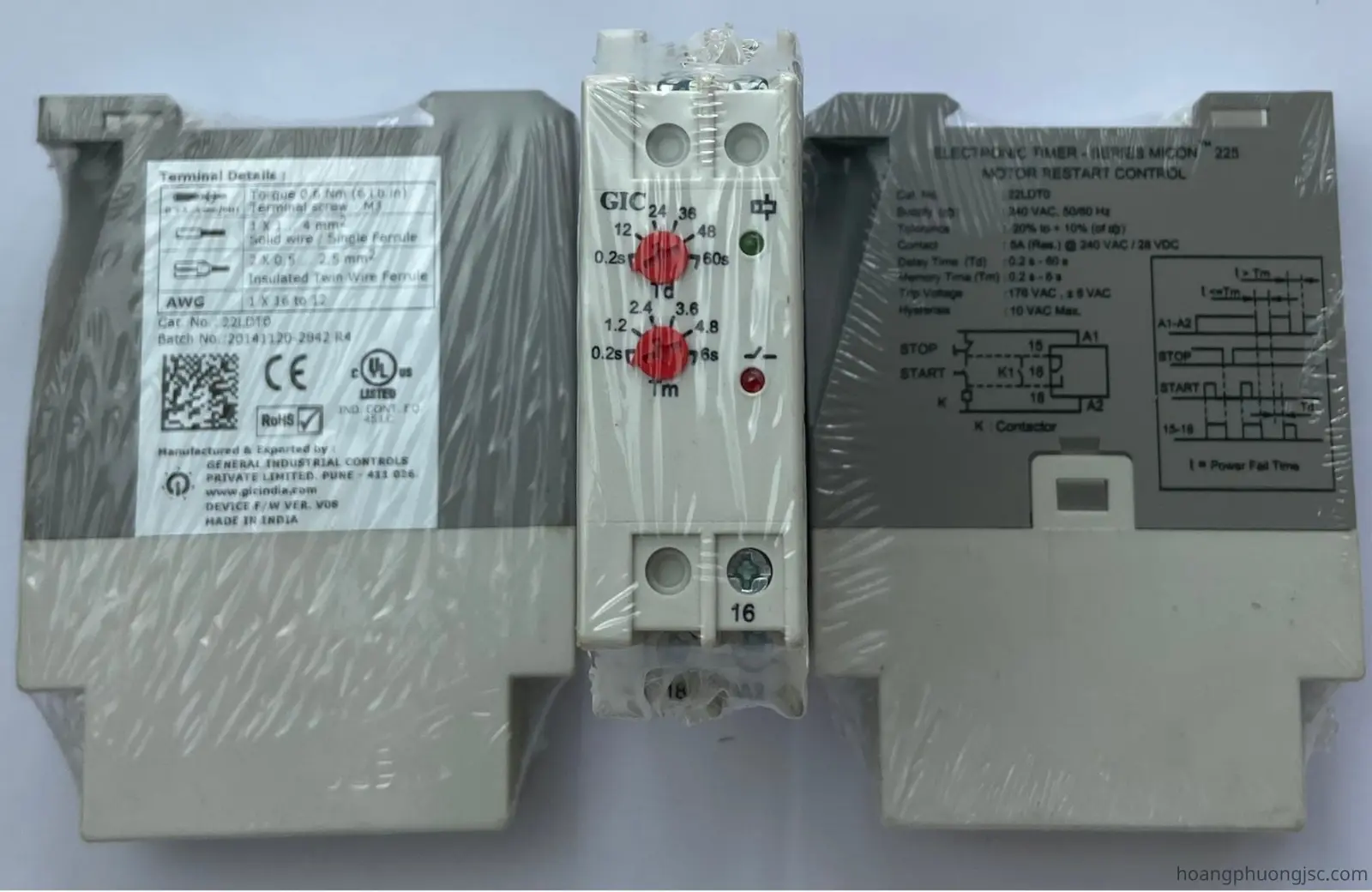 22LDT0 GIC | Rơ le cài đặt thời gian GIC 240 VAC