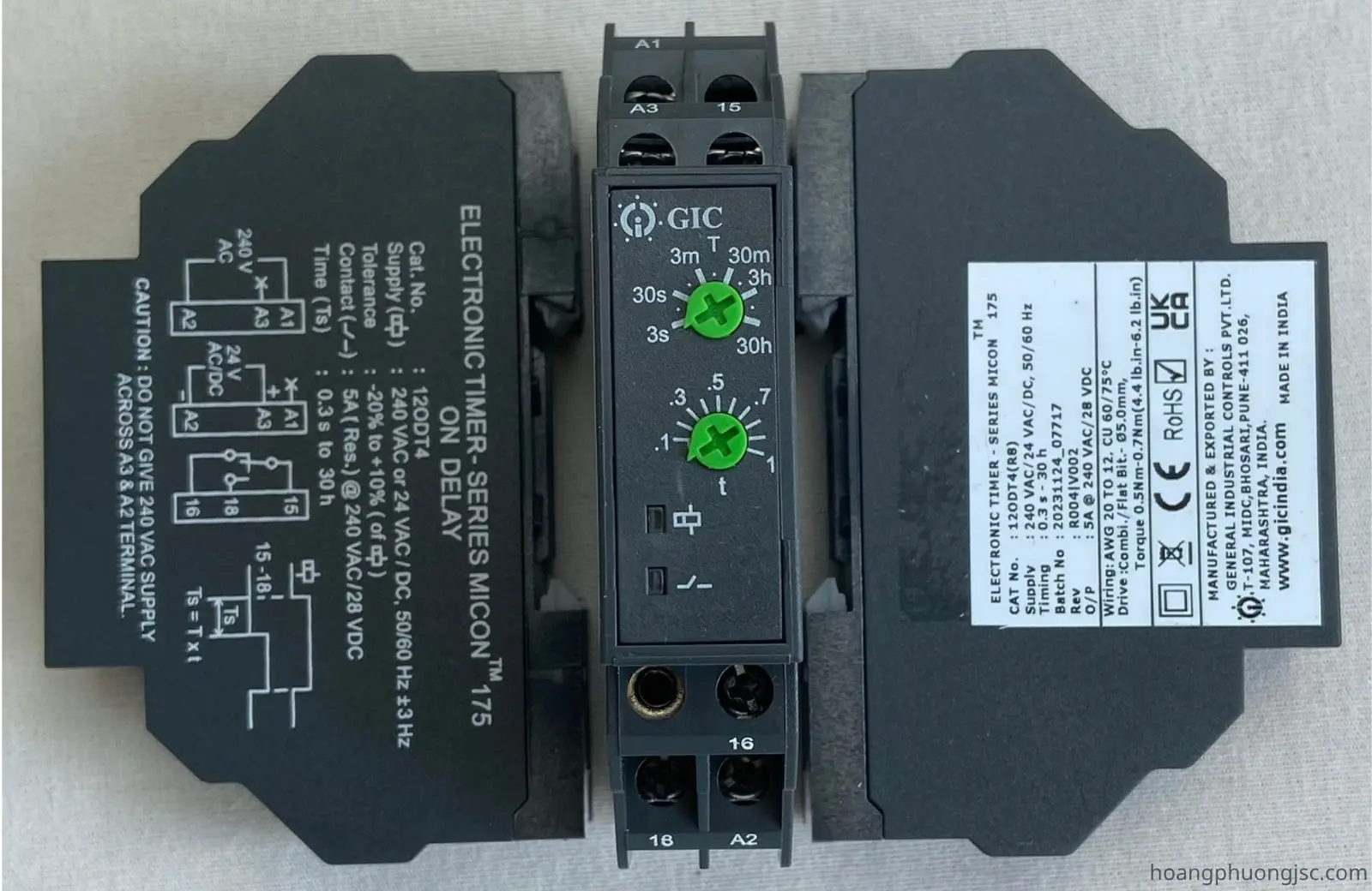 12ODT4 GIC | Rơ le cài đặt thời gian GIC 240 VAC / 24 VAC/DC
