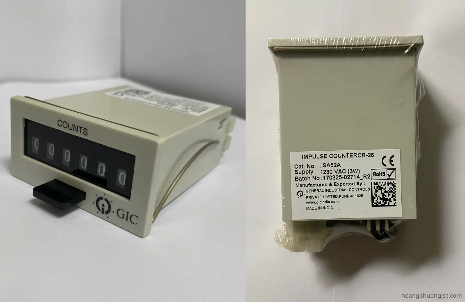 SA52A GIC | Bộ đếm xung hình chữ nhật GIC 230 VAC