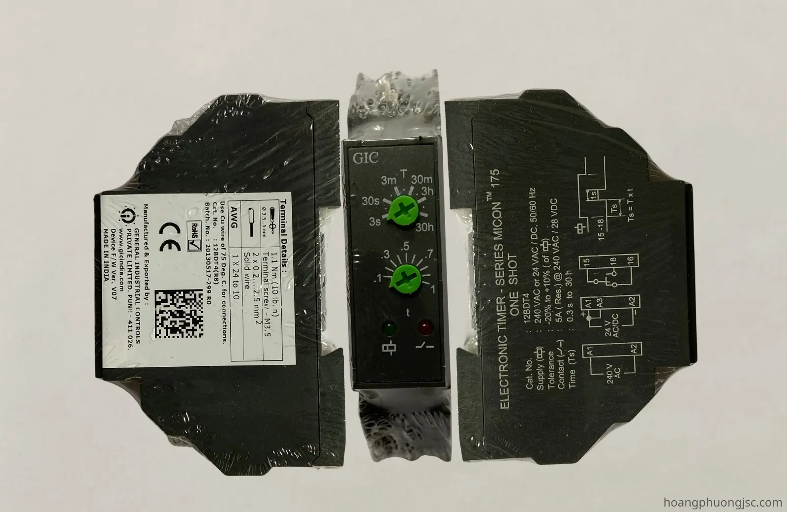 12BDT4 GIC | Rơ le cài đặt thời gian GIC 240 VAC / 24 VAC/DC
