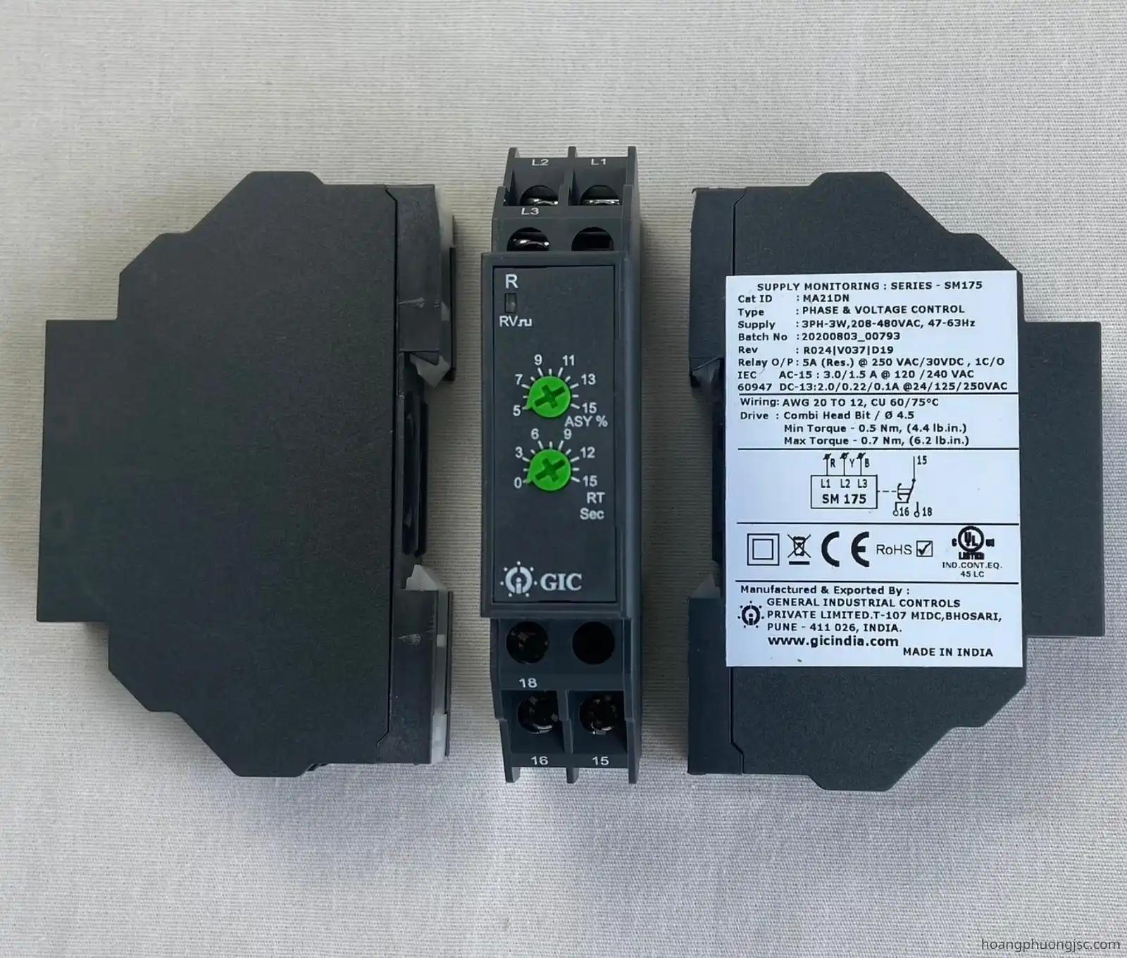 MA21DN GIC | Rơ le bảo vệ pha GIC 208-480VAC