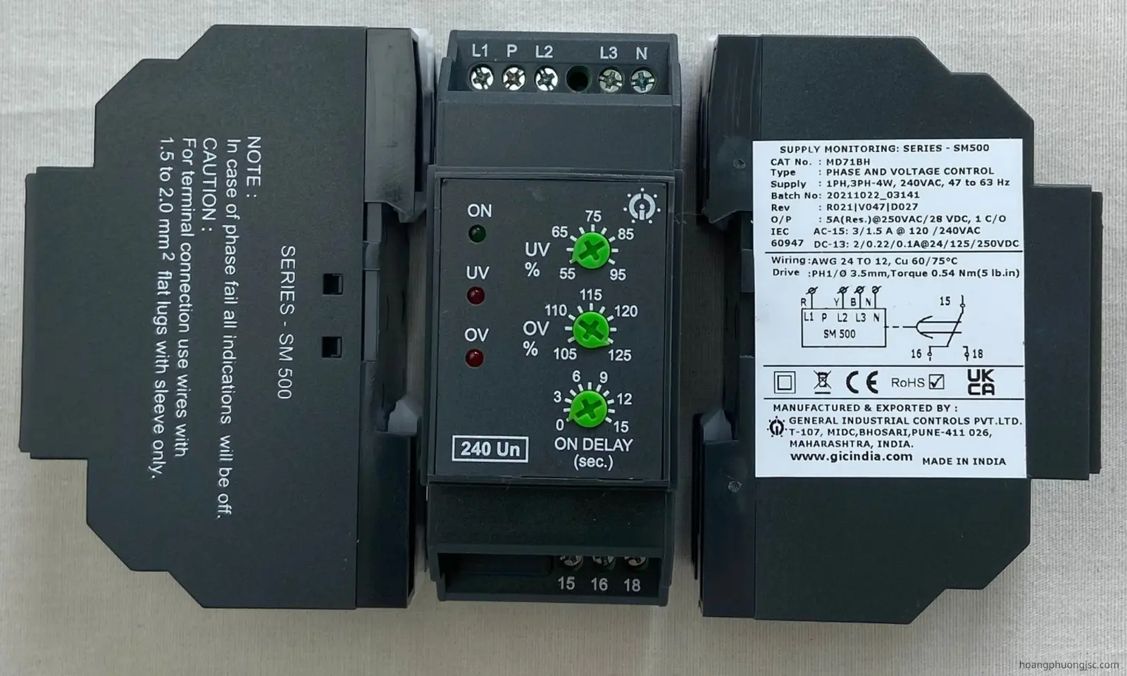 MD71BH GIC | Rơ le bảo vệ pha GIC 240VAC