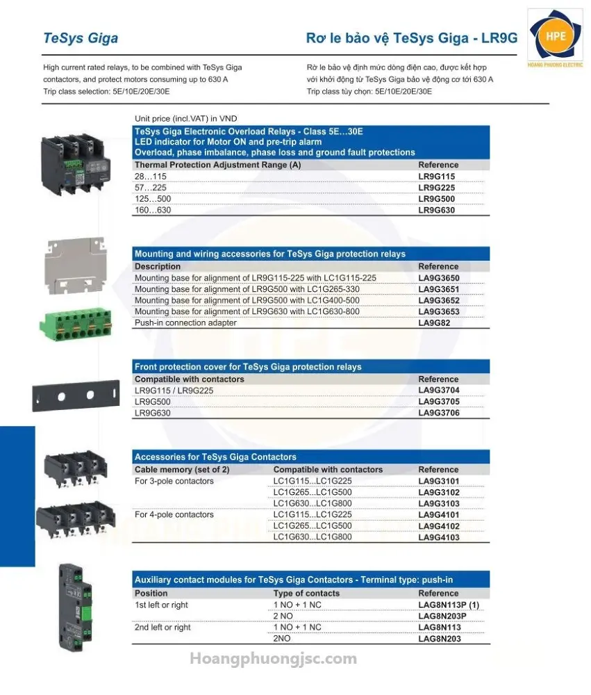 Rơ le nhiệt LR9G Schneider
