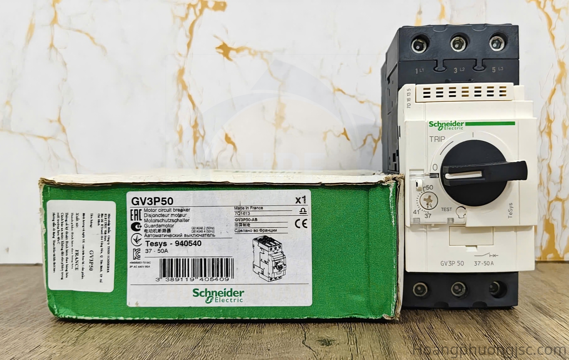Ảnh thực tế sản phẩm CB bảo vệ động cơ Schneider GV3P50