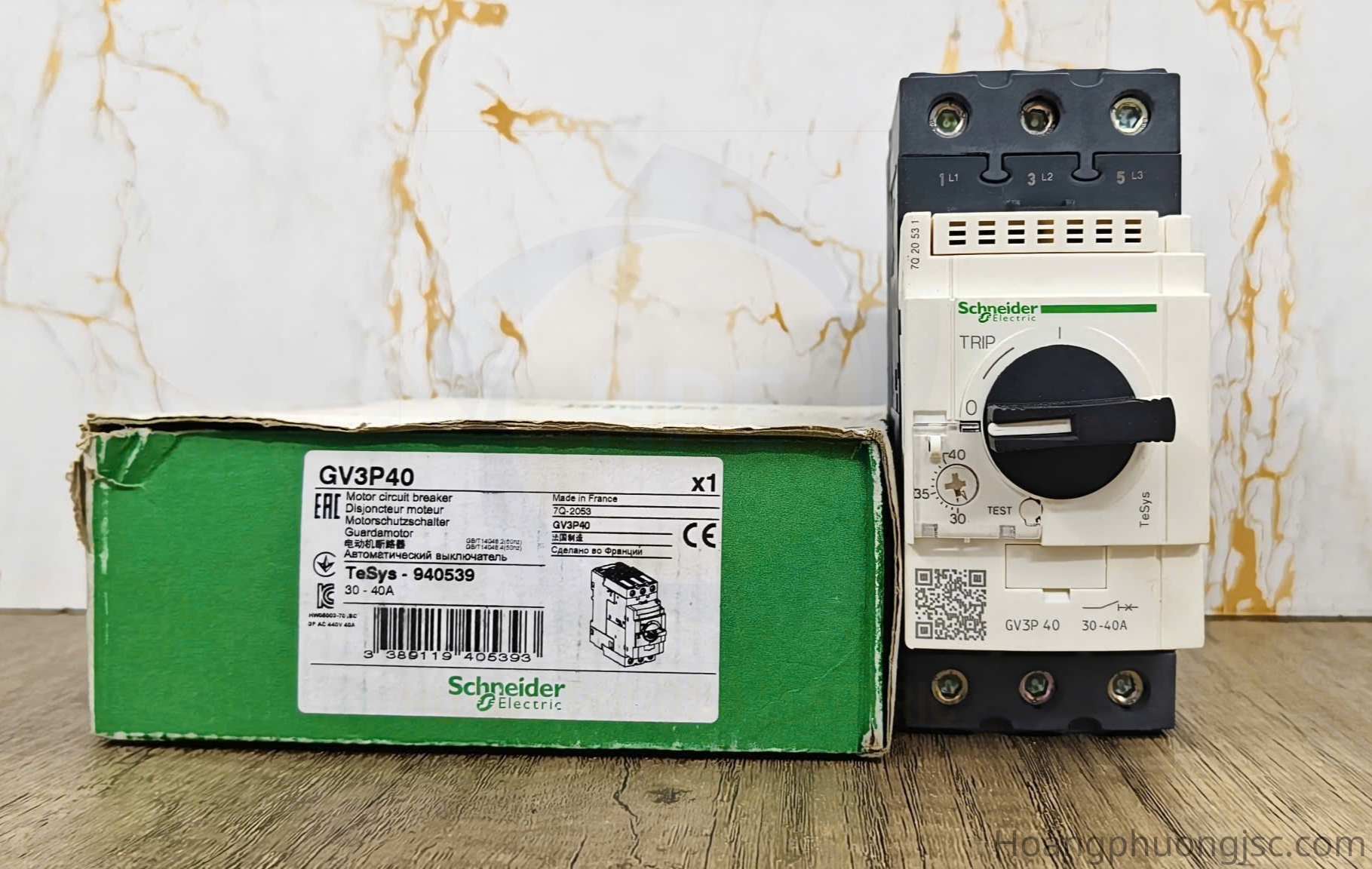 Ảnh thực tế sản phẩm CB bảo vệ động cơ Schneider GV3P40 