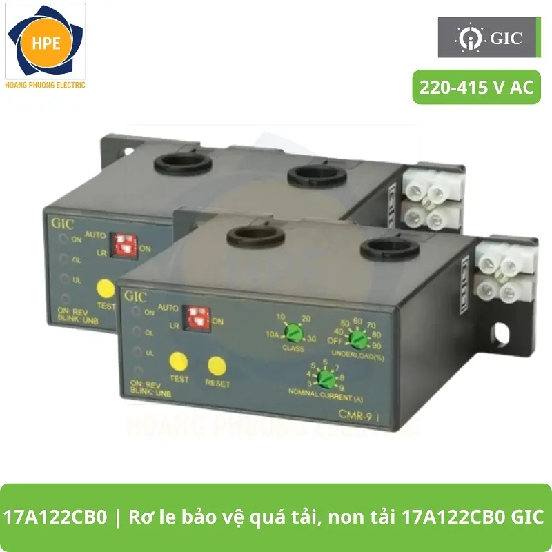 17A122CB0 Rơ le bảo vệ quá tải, non tải 17A122CB0 GIC