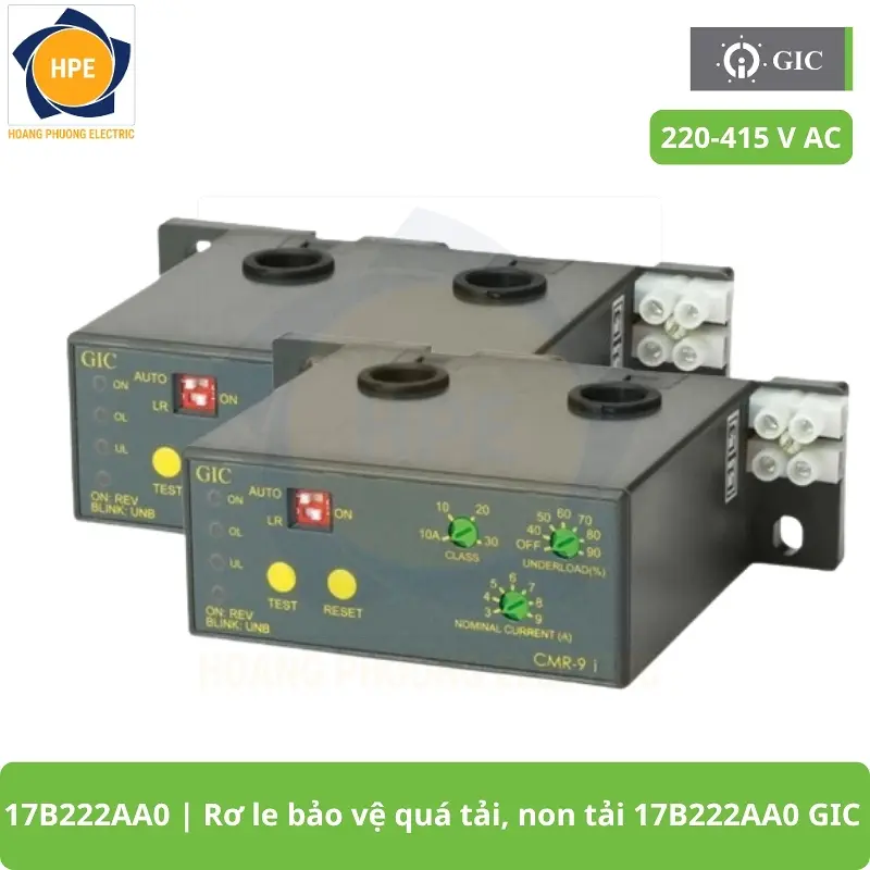 17B222AA0 Rơ le bảo vệ quá tải, non tải 17B222AA0 GIC
