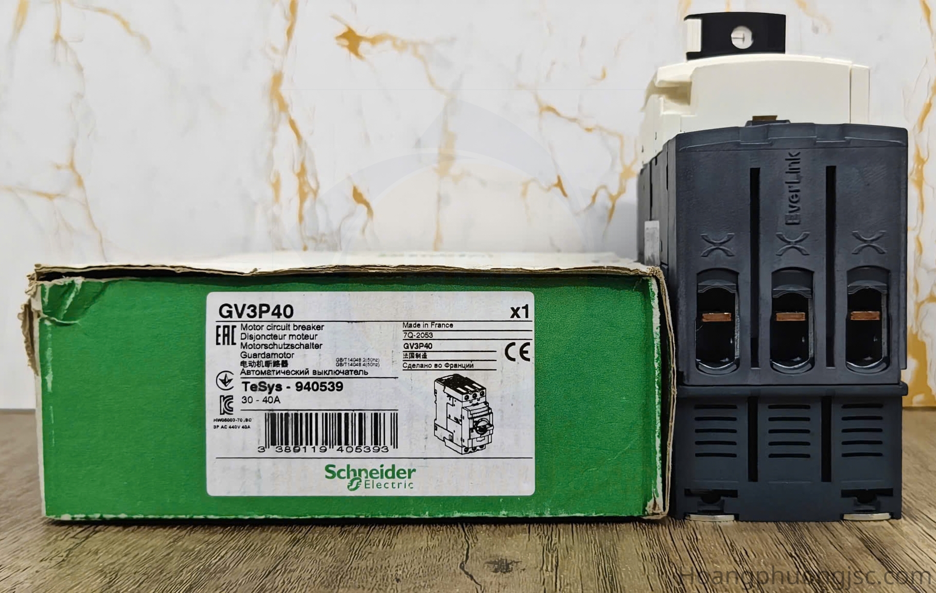 Ảnh thực tế sản phẩm CB bảo vệ động cơ Schneider GV3P40 