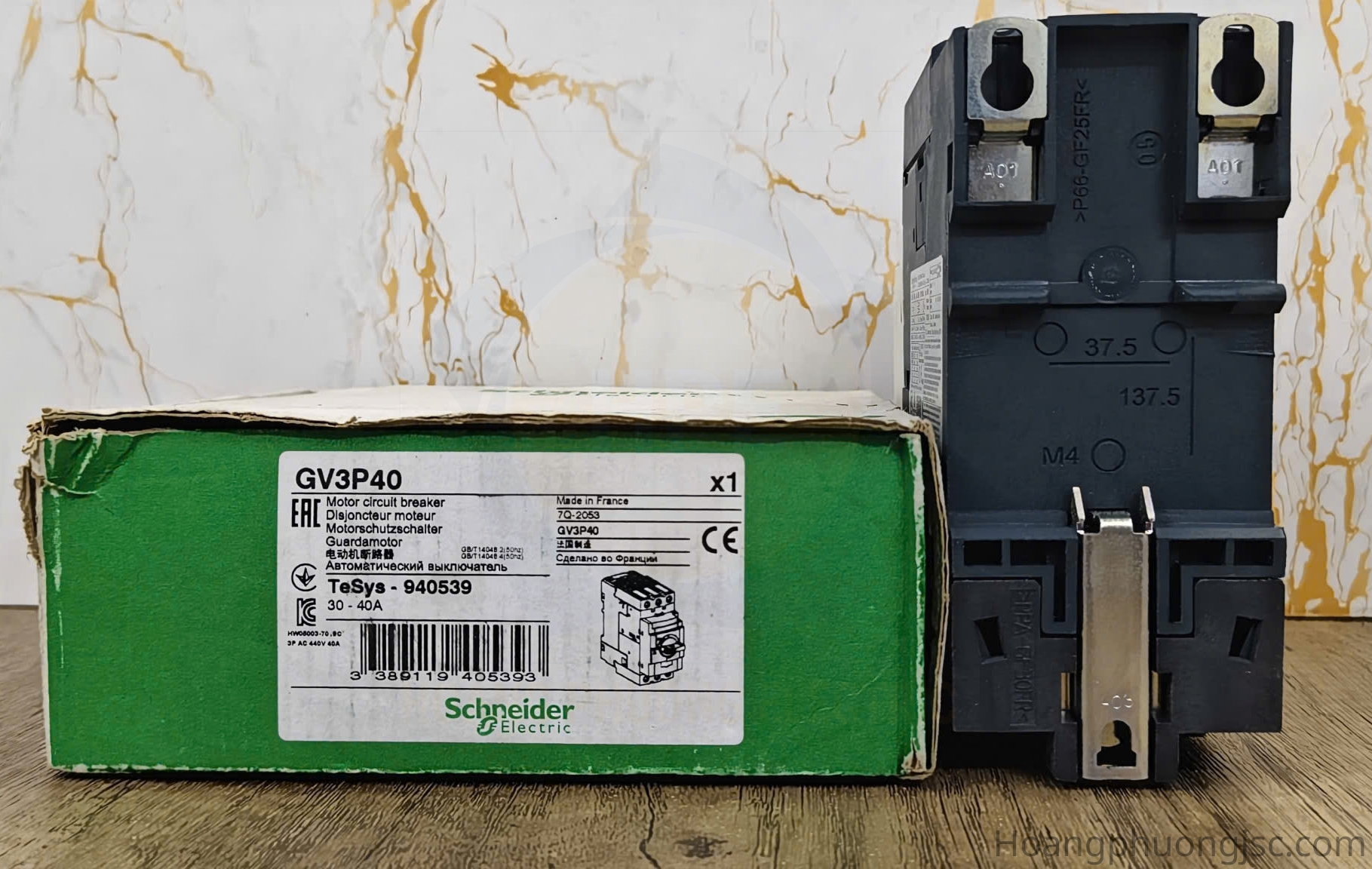 Ảnh thực tế sản phẩm CB bảo vệ động cơ Schneider GV3P40 