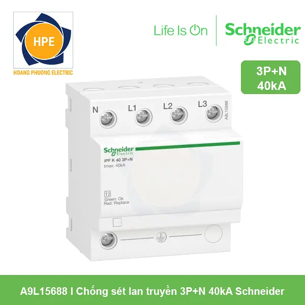 A9L15688 Schneider - Chống sét lan truyền 3P+N 40kA