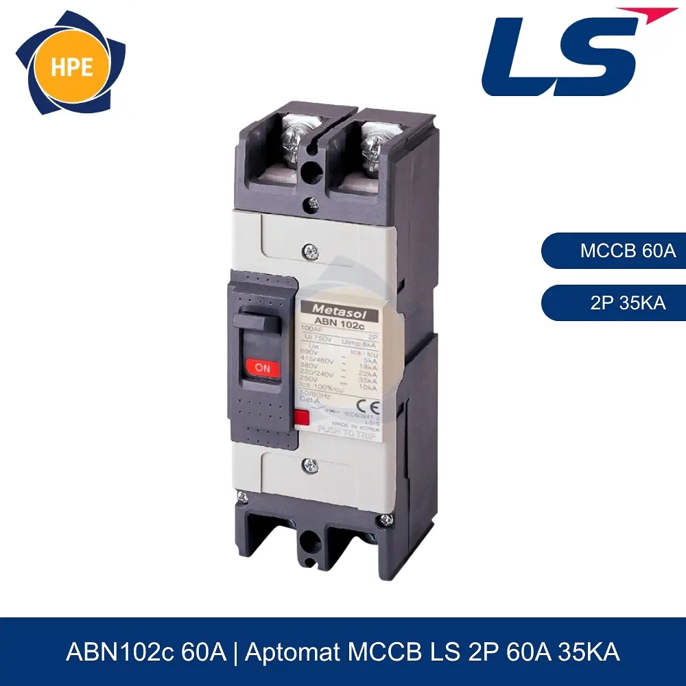 Aptomat MCCB ABN102c 2P 60A 35kA
