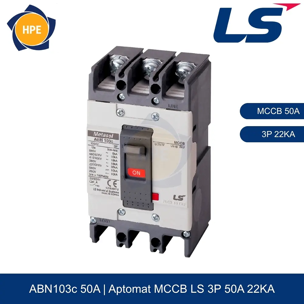 Aptomat MCCB ABN103c 3P 50A 22kA