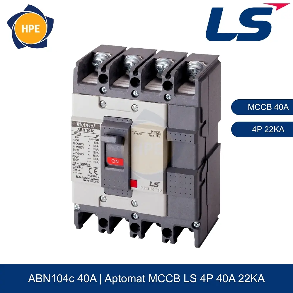 Aptomat MCCB ABN104c 4P 40A 22kA