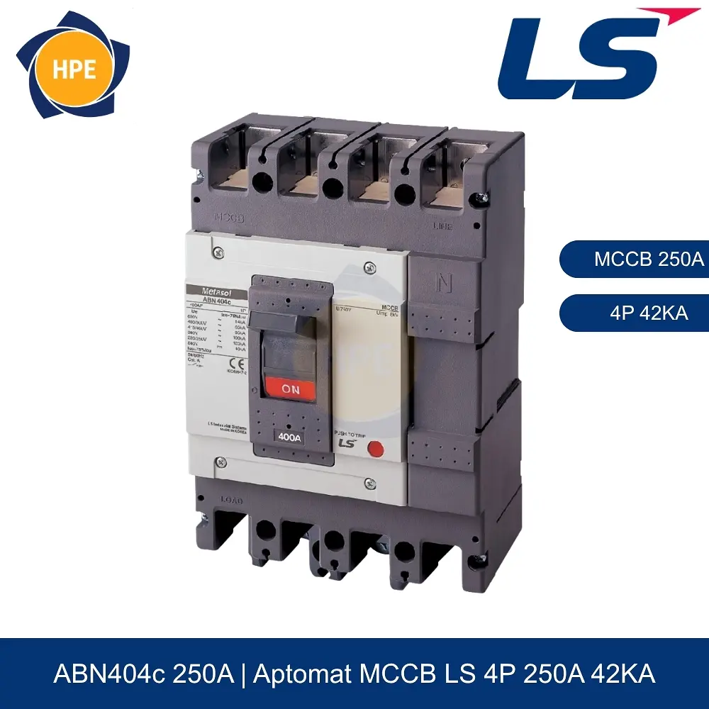 Aptomat MCCB ABN404c 4P 250A 42kA
